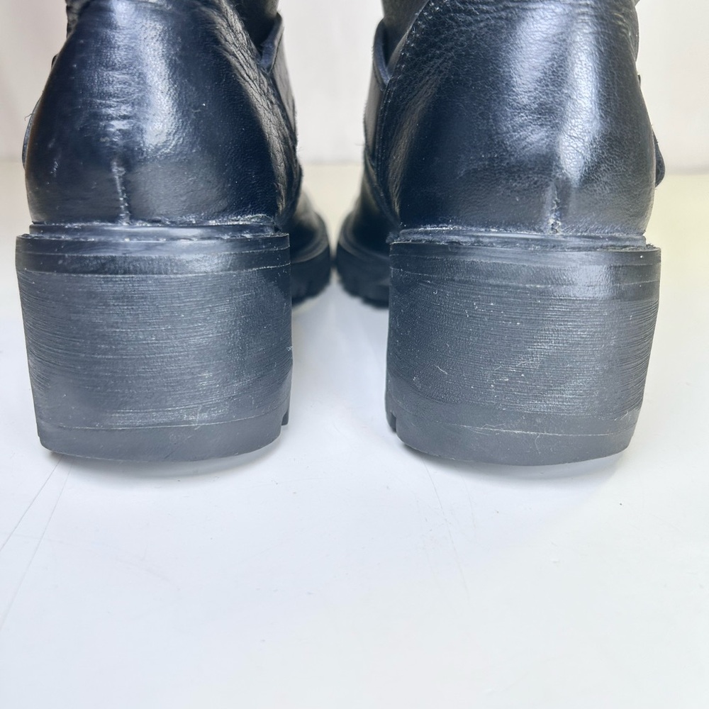 Rockport Hydro-Shield Black Leather Moto Buckle Waterproof Boots Size 6.5. - Picture 7 of 15